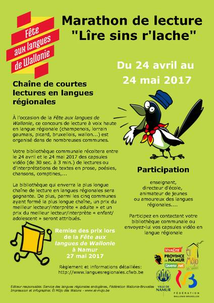 Affiche du marathon de lecture 2017